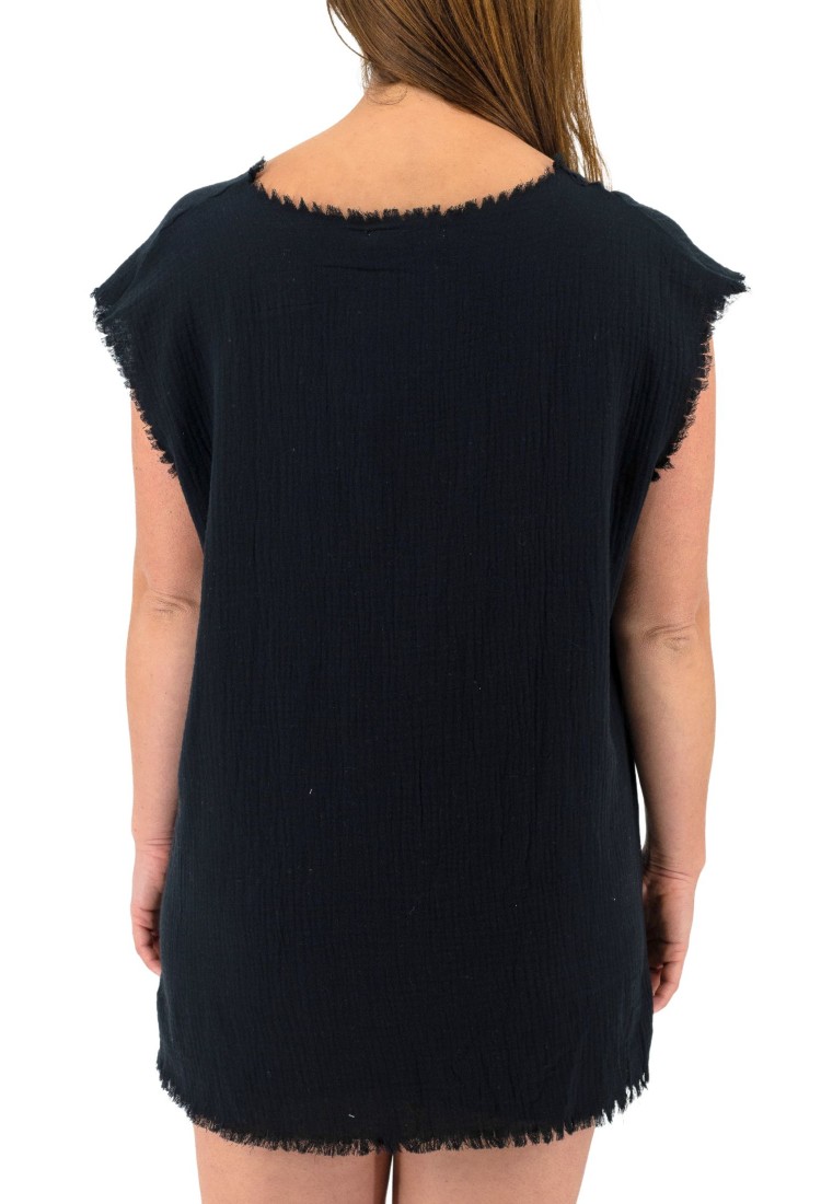Women's Sleeveless Vintage Blouse 525716