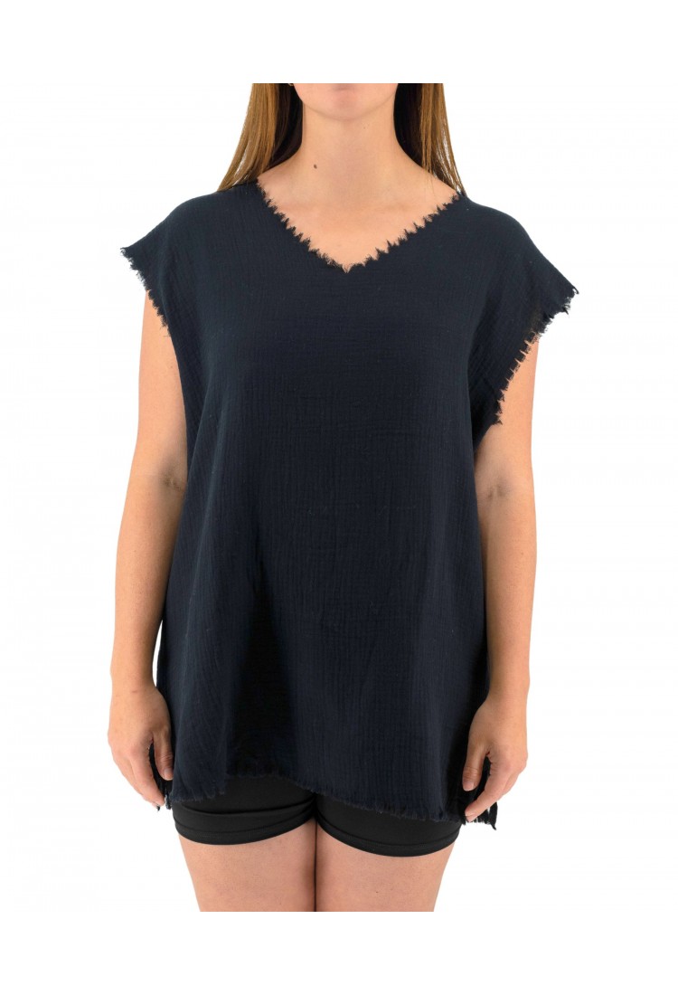 Women's Sleeveless Vintage Blouse 525716