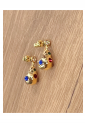 Dangle Earrings With Colored Stones WER318