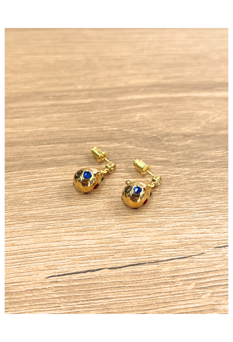 Dangle Earrings With Colored Stones WER318