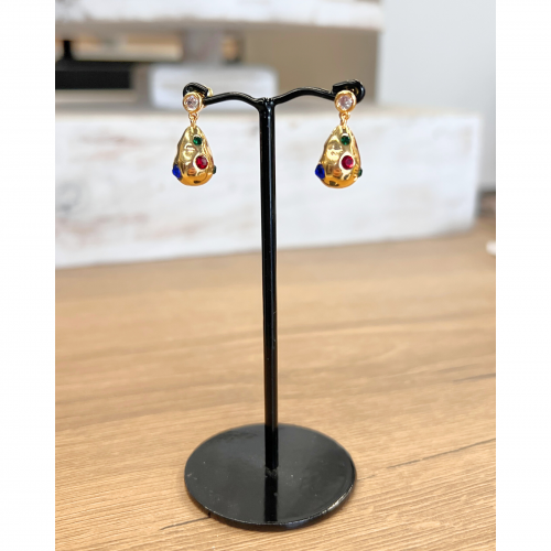 Dangle Earrings With Colored Stones WER318