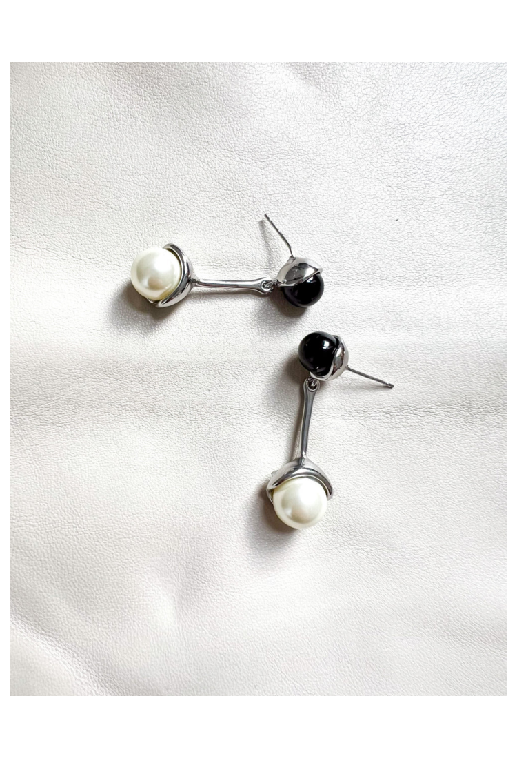 Drop Pearl Silver Earrings WER320