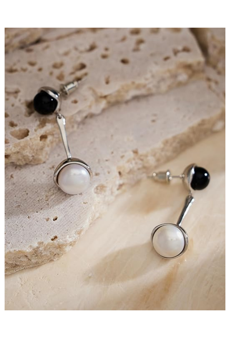 Drop Pearl Silver Earrings WER320