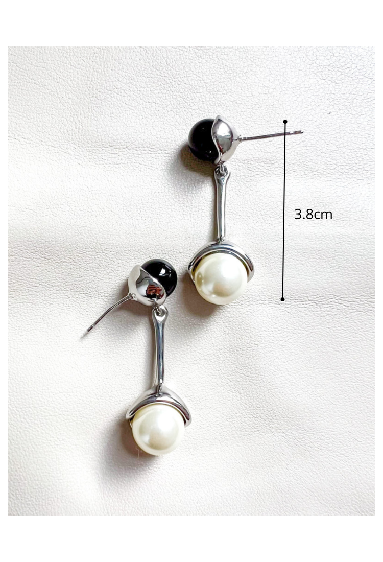 Drop Pearl Silver Earrings WER320