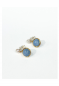 Earrings With Pearl And Aquamarine WER331