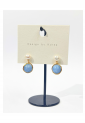 Earrings With Pearl And Aquamarine WER331