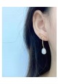 Asymmetrical Stud Earrings With Pearl WER334