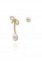 Asymmetrical Stud Earrings With Pearl WER334