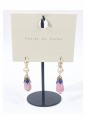 Rose Quartz and Pearl Drop Earrings WER337