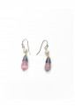 Rose Quartz and Pearl Drop Earrings WER337 Rose Quartz and Pearl Drop Earrings WER337