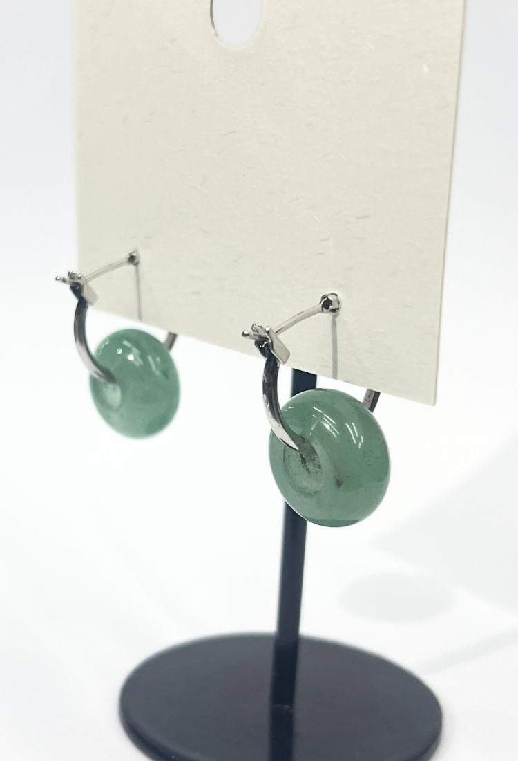 Hoop Earrings With Beads WER338