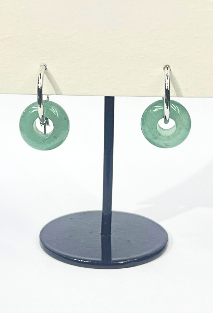 Hoop Earrings With Beads WER338