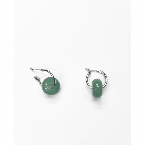 Hoop Earrings With Beads WER338