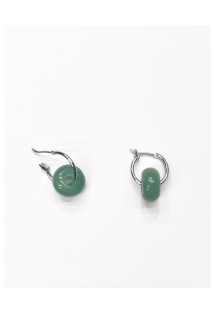 Hoop Earrings With Beads WER338 Hoop Earrings With Beads WER338