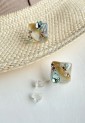 Handmade Resin Cube Earrings WER339