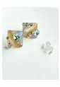 Handmade Resin Cube Earrings WER339 Handmade Resin Cube Earrings WER339