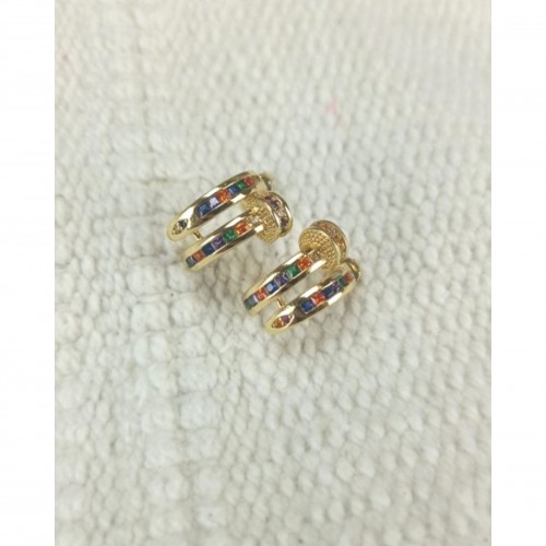 Hoop Earrings Studs With Zircon WER341