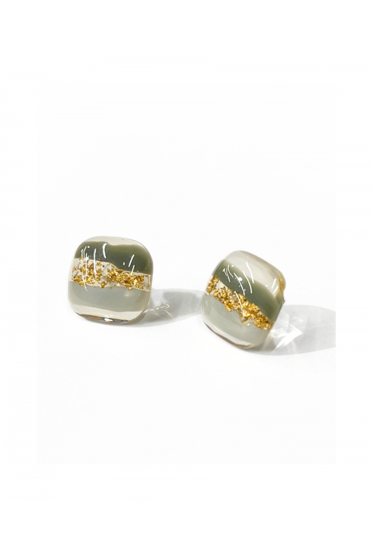 Handmade Glass Resin Earrings WER343