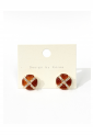 Handmade Earrings With Crystals And Brown Stones WER344 Handmade Earrings With Crystals And Brown Stones WER344