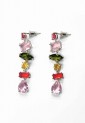 Earrings With Multicolored Crystals WER348