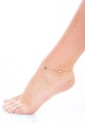 Steel Anklet With Heart And Pearls LCS3775