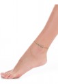 Steel Anklet With Turquoise Stones LCS3776