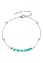 Steel Anklet With Turquoise Stones LCS3776 Steel Anklet With Turquoise Stones LCS3776