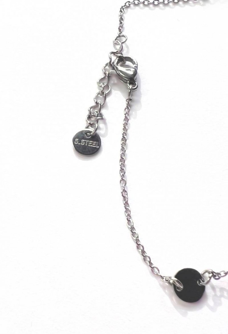 Steel Ankle Bracelet With Zircon LCS3774