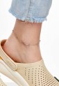 Steel Ankle Bracelet With Balls LCS3703