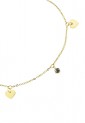 Steel Ankle Bracelet With Hearts LCS3768