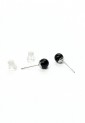 Black Ball Stud Earrings WER350