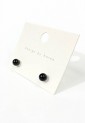 Black Ball Stud Earrings WER350