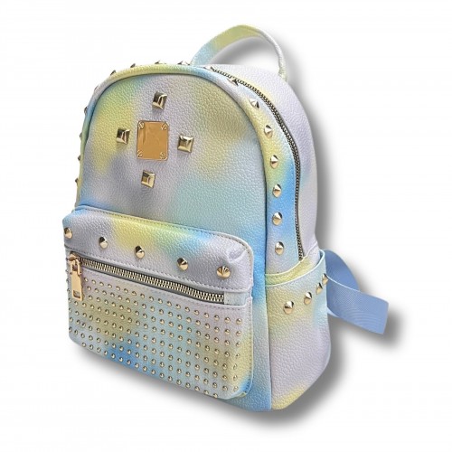 Multicolored Backpack With Metallic Decoration 522121