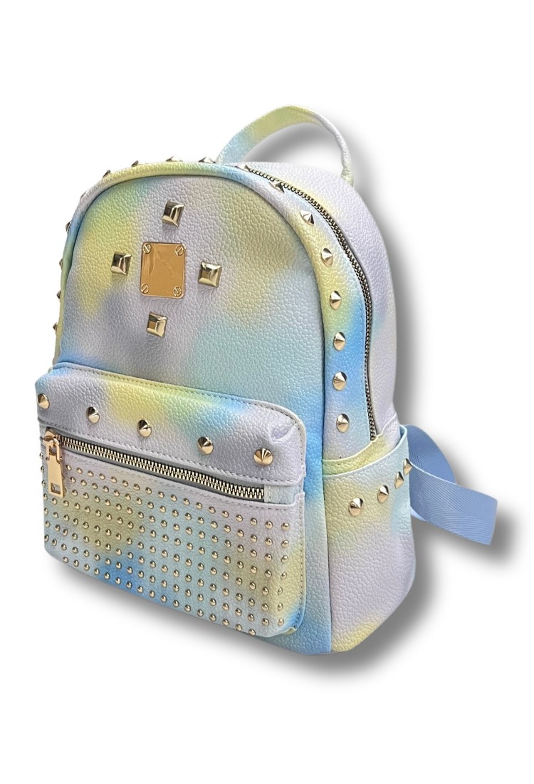 Multicolored Backpack With Metallic Decoration 522121
