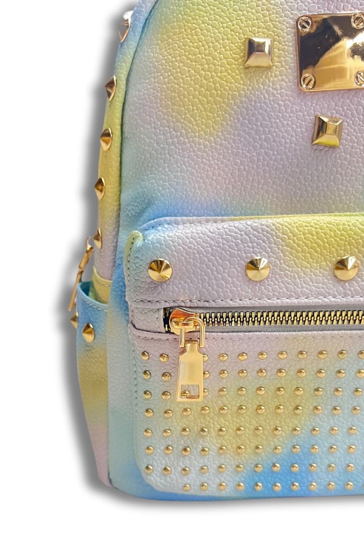 Multicolored Backpack With Metallic Decoration 522121