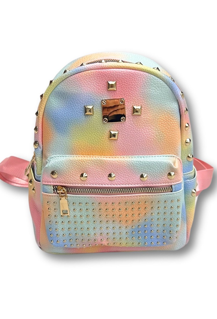 Multicolored Backpack With Metallic Decoration 522121
