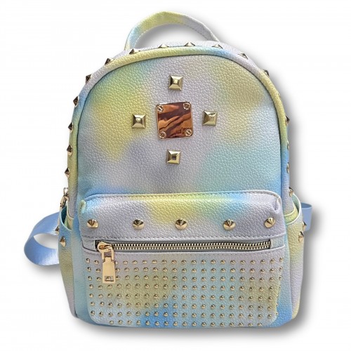 Multicolored Backpack With Metallic Decoration 522121