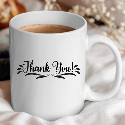 White Mug Thank You CPE754