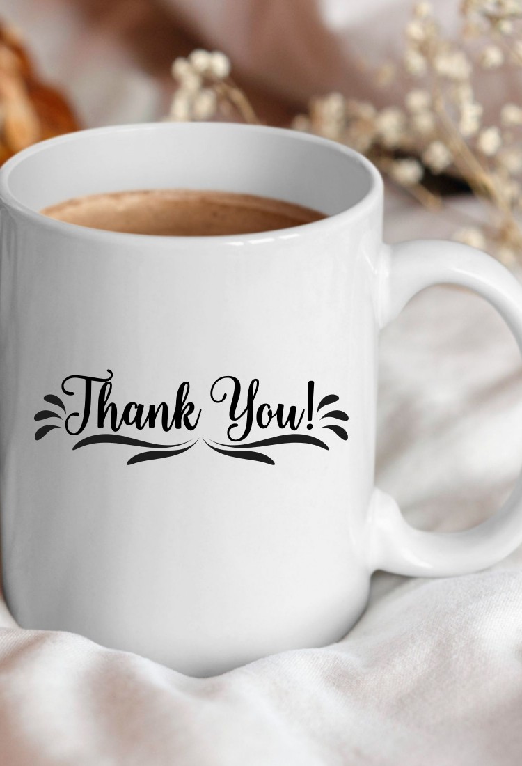 White Mug Thank You CPE754
