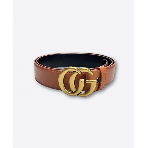 Brown Belt with Gold Buckle BLW230