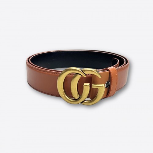 Brown Belt with Gold Buckle BLW230