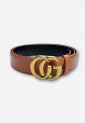 Brown Belt with Gold Buckle BLW230