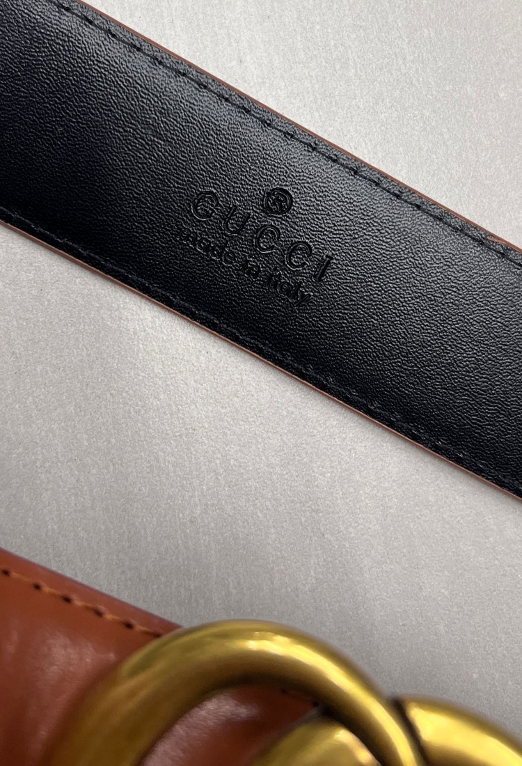 Brown Belt with Gold Buckle BLW230