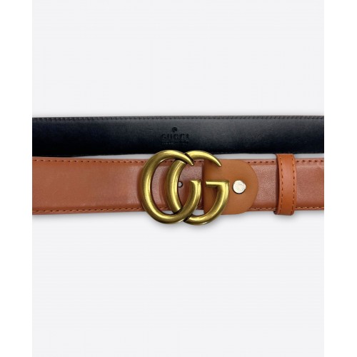 Brown Belt with Gold Buckle BLW230