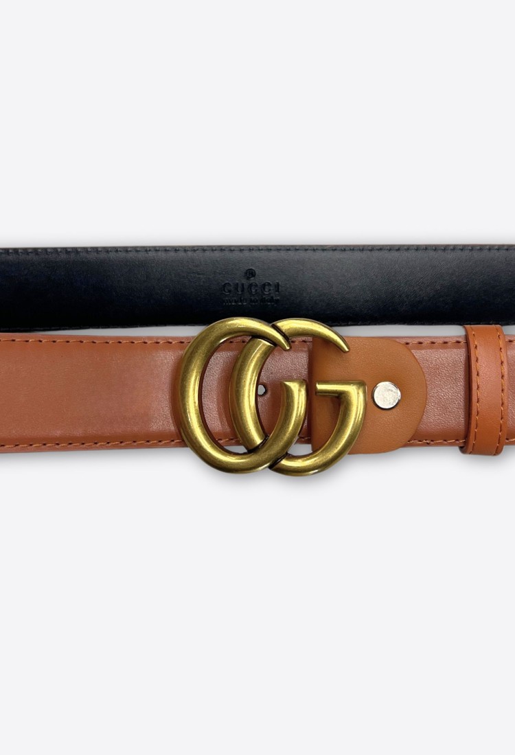 Brown Belt with Gold Buckle BLW230 Brown Belt with Gold Buckle BLW230
