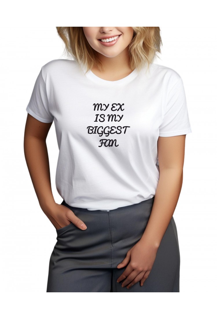 Γυναικεία Κοντομάνικη Μπούζα "My Ex Is My Biggest Fan" WTP851