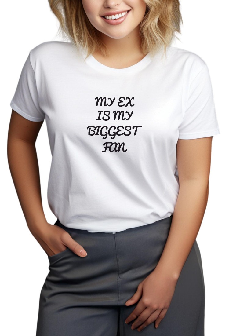Γυναικεία Κοντομάνικη Μπούζα "My Ex Is My Biggest Fan" WTP851