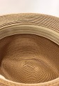 Straw Hat With Striped Ribbon 525254