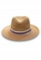Straw Hat With Striped Ribbon 525254 Straw Hat With Striped Ribbon 525254