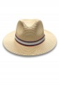 Straw Hat With Striped Ribbon 525254 Straw Hat With Striped Ribbon 525254